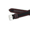 Hadley Roma Anti-Ballistic Material Watch Strap 20mm Black With Red Stitching 7 3/4 Inch Length