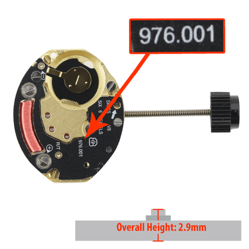 Swissmade ETA movement 976.001 for quartz watches