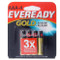 Eveready Gold AAA battery four-pack works in many electronic items