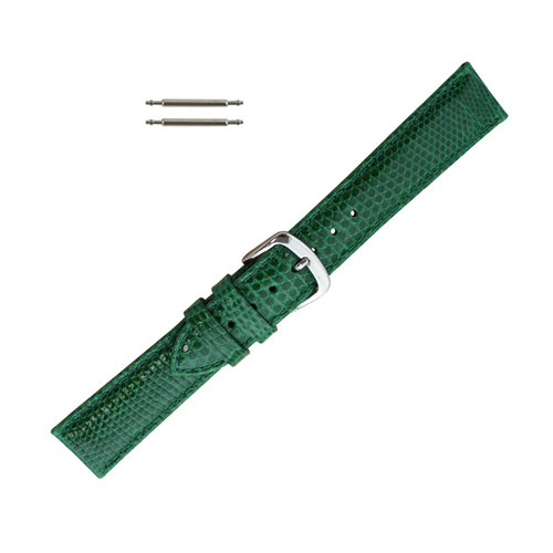 Hadley Roma Genuine Java Lizard Green Watch Band 14mm