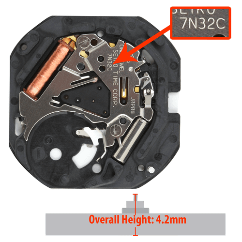 Genuine Seiko 7N32-6 Quartz Watch Movement