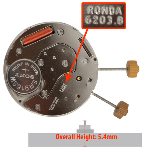 Harley Ronda HQ6203B Quartz Watch Movements