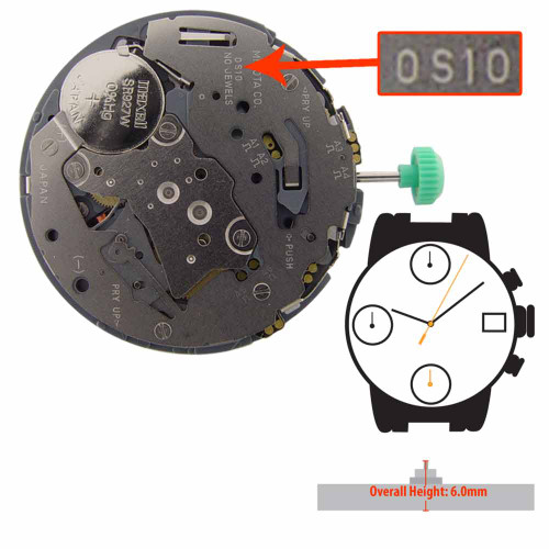 Mouvement Montre Miyota OS70 Quartz/Digital - NOS, Neuf Sans Boîte, Japon