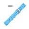 18mm Hadley Roma Link Style Design Silicone Watch Band Turquoise 7 7/16 Inch Length