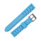 18mm Hadley Roma Link Style Design Silicone Watch Band Turquoise 7 7/16 Inch Length