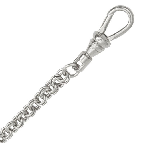 White Gold Plate Waldemar 89638 Pocket Watch Chain