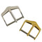 White Nickel and Yellow Gold Plated watch band buckles