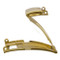 Gold Plated single fold push button watch band clasp