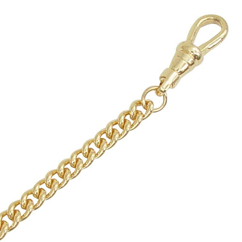 Dueber Yellow Gold Plated Stainless Steel Sport Chain Pocket Watch Chain  with Spring Ring 548G