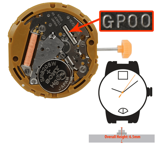 Miyota/Citizen LTD 3 Hand Quartz Watch Movement GP00 Big Date at
