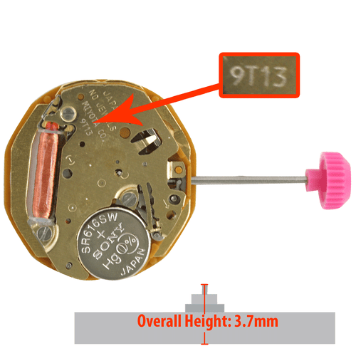 Miyota/Citizen LTD Quartz Watch Movement 9T13-6 Date at 6:00