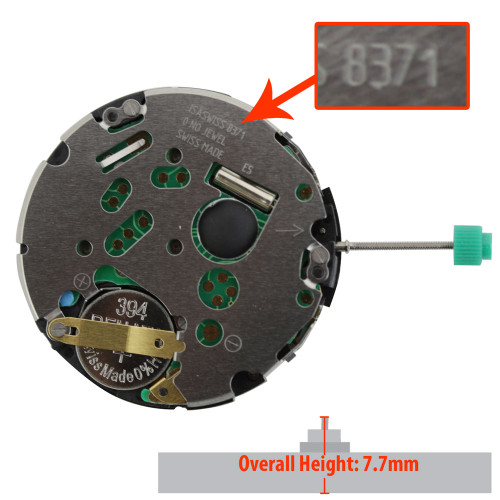 Quartz 6 Hand Chronograph Movement ISA8371/2320 Date at 4:30