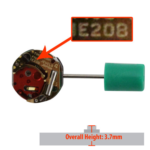 Genuine Seiko 2 Hand Quartz Watch Movement 1E20.4 Overall Height 3.7mm