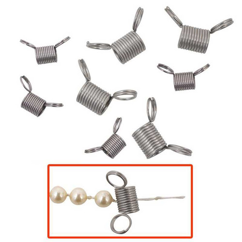 6 Pcs Jewelry Beading Stopper Making Supplies Metal Spring for