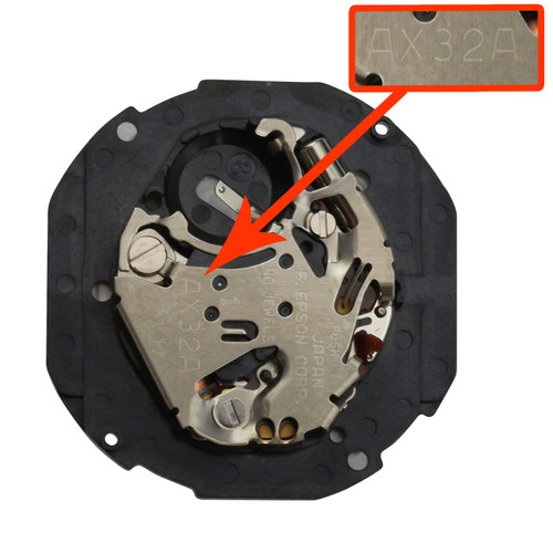 Epson® Japan 3 Hand Quartz Watch Movement AX32 Replaces AL32 Date