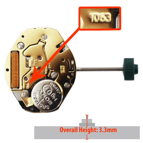 Harley Ronda 3 Hand Quartz Watch Movement HQ1063G Swiss Overall