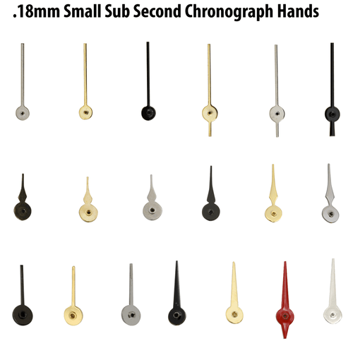 Small Sub Second Chronograph Hands For Watches Hole Size .17mm