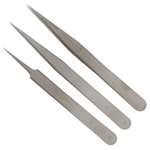 X5 Tweezers for Watchmakers and Precision Watch making Tweezes Antimagnetic  #5