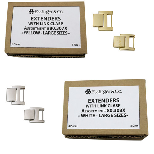 サプライ・アクセサリ・グッズ Selvage Watch Band Bracelet Extenders With Fold Over Link Clasp Assortment