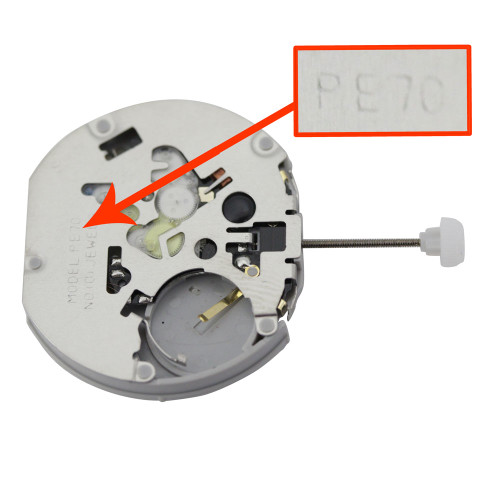 Sunon 6 Hand Multi Function Quartz Watch Movement PE702 Date At 3