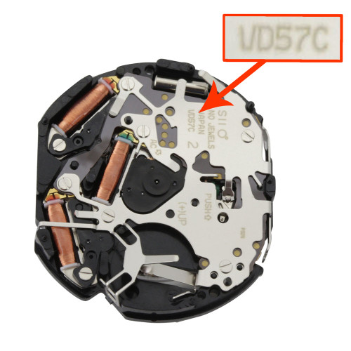 時計 CLAP Hattori Japan Chrono 6 Hand Quartz Watch Movement VD57-4 Date at 4