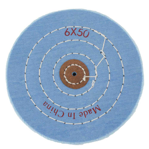 6" X 50-Ply Unstitched Muslin Buffing Wheel – Fine Combed Cotton Polish Wheel By PMC Supplies