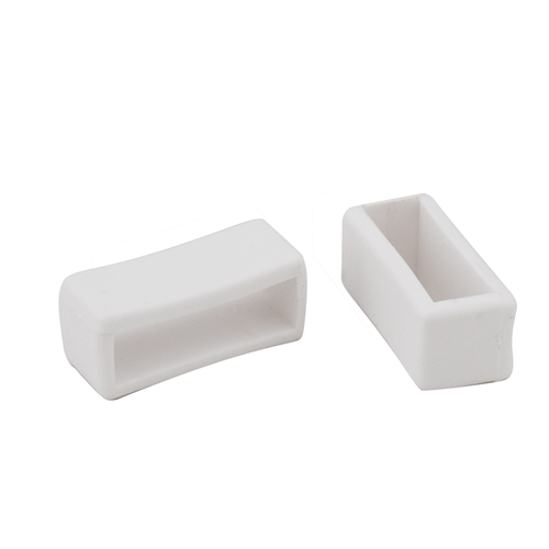 PVC Strap Keeper Solid White Watch Loop Package Of