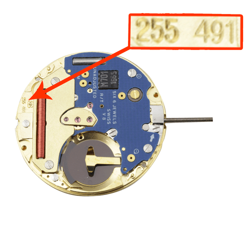 ETA Watch Movement 255.491 Quartz Movement Overall Height 4.0mm