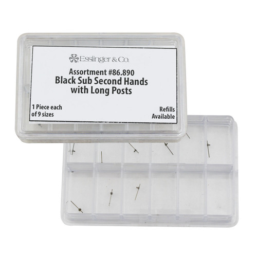 Assortment Of Black Long Post Small Sub Second Or Chronograph Hands