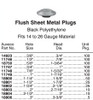 11747 Flush Plastic Hole Plug - 3/4" Hole