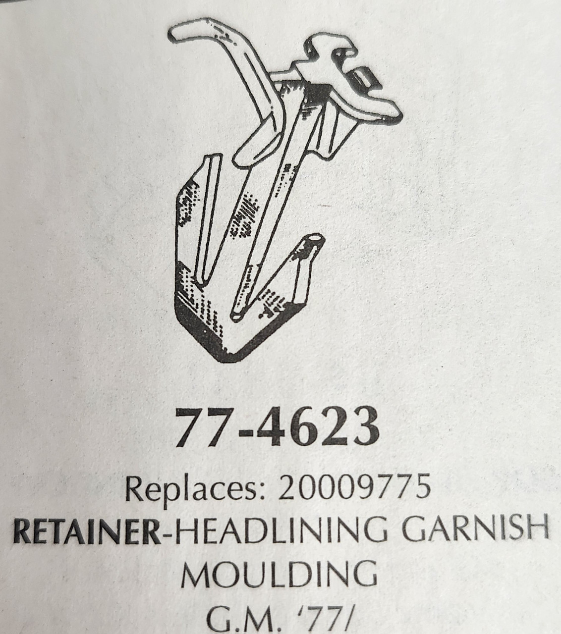 GM 20009775 NOS Headliner Interior Trim Clip GM 20009775 NOS Headliner Interior Trim Clip