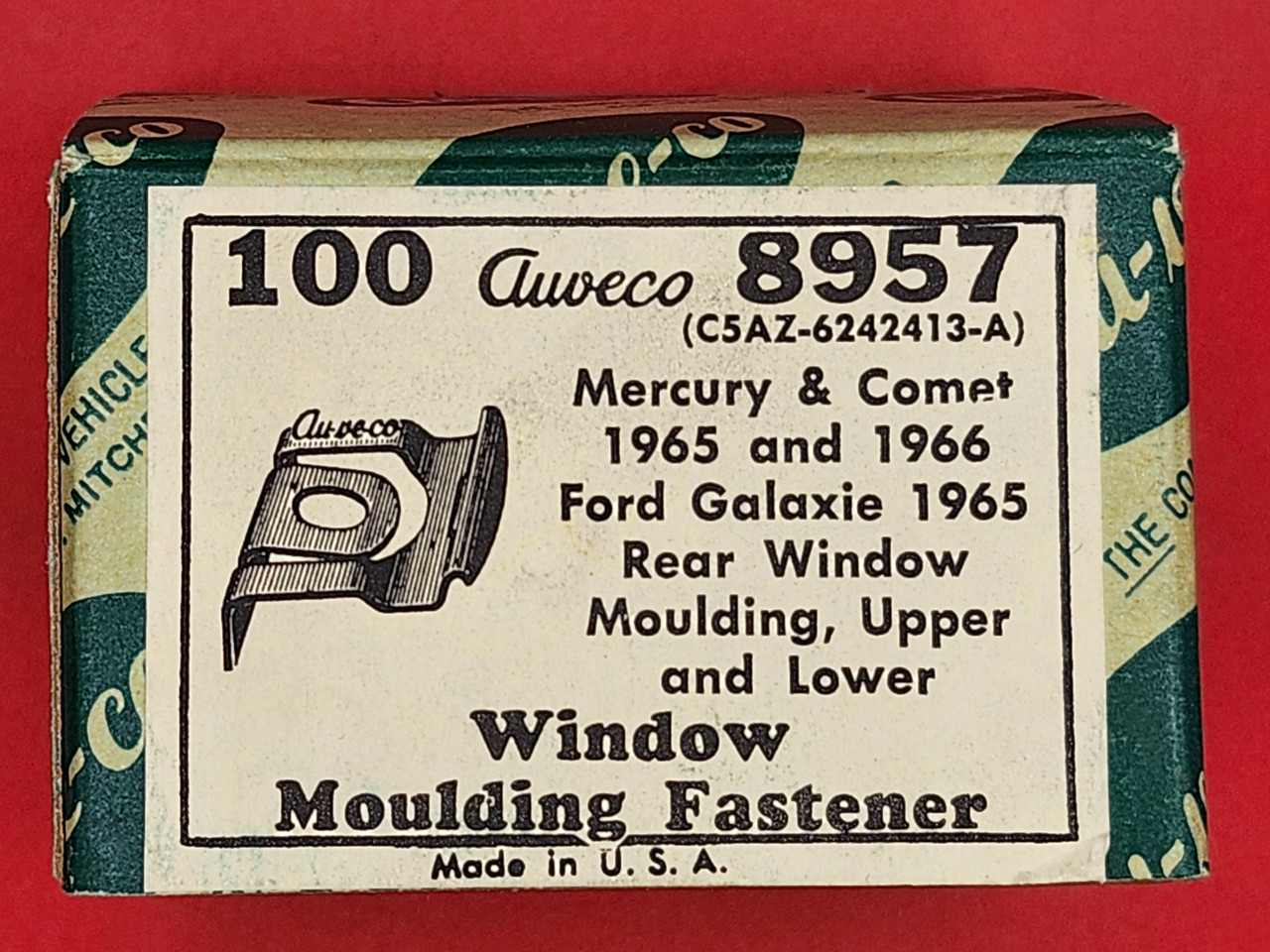 FORD C5AZ-6242413-A NOS Window Molding Trim Clip - SOLD PER EACH