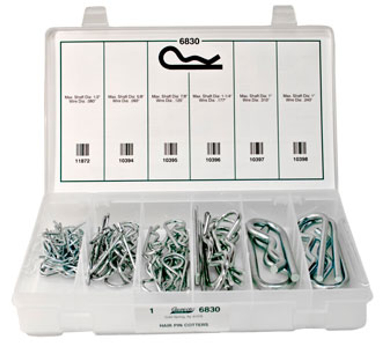 Hair Pin Cotters Quick-Select Assortment Kit
73 Pieces