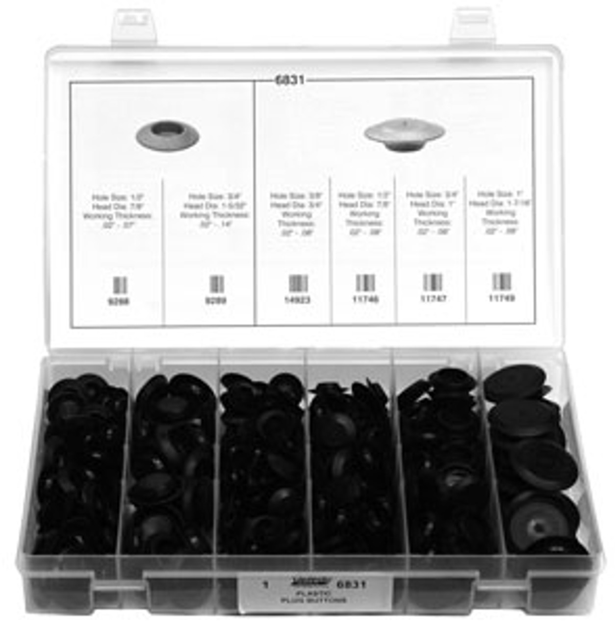 Plastic Plug Buttons; Quick-Select Assortment Kit
305 Pieces