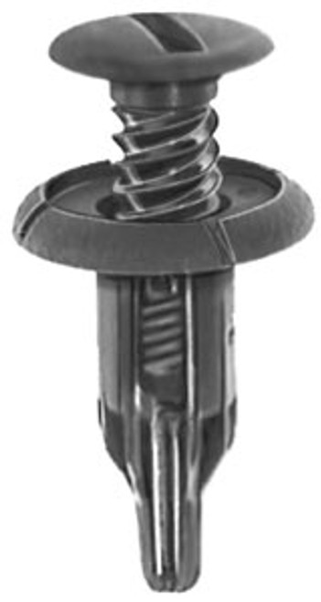 Rear Panel Assembly Push-Type Retainer
Head Diameter: 16mm
Stem Diameter: 21mm; Fits Into 8mm Hole
Black Nylon
Honda Accord & Civic 2007 - 01
Honda Fit 2014 - 09
Honda OEM# 91561-S84-A00-M1, 91561-S84-A21ZB
10 Per Box