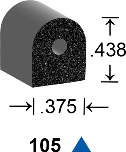 CS105 "D" Seal Profile EPDM Rubber