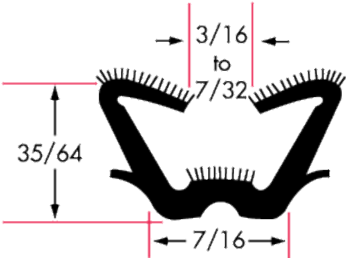 75000486 Rubber Glass Channel