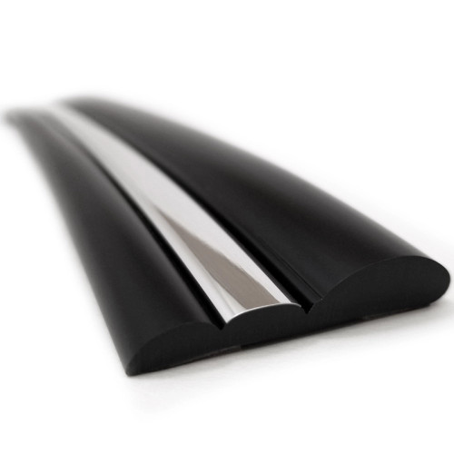 1-3/4" Body Side Molding Black & Chrome