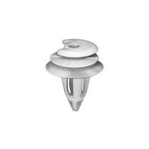 Pcs/Unit 50
Bottom Head Diameter 18MM
Top Head Diameter 14mm
Stem Diameter 9mm
Stem Length 15mm
Color White
Material Nylon
Type Triple Head

Mercedes Benz OEM: 000-991-71-71
Mercedes Benz OEM: 9917171
BMW OEM: 51-41-1-973-500
BMW OEM: 5141-1-973-500
BMW OEM: 51411973500