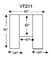 VINYL TOP - UNIVERSAL DOUBLE SEAM 47" DECK