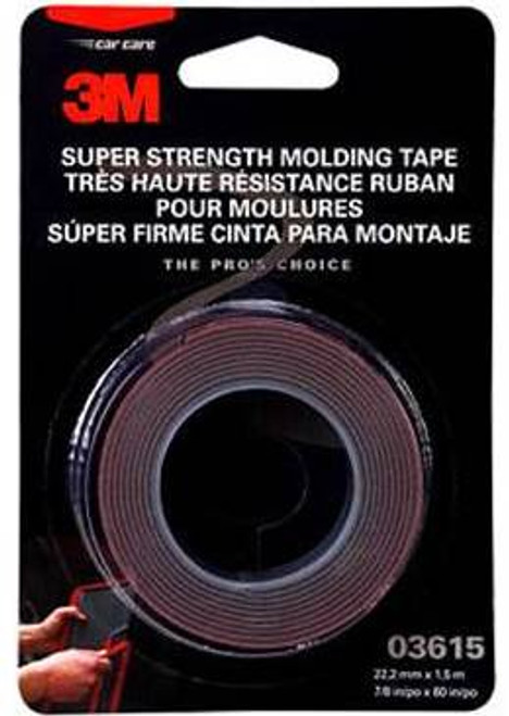 3M 3615 Super Strength Molding Tape, 03615, 7/8 in x 5 ft 3M 3615 Super Strength Molding Tape, 03615, 7/8 in x 5 ft
