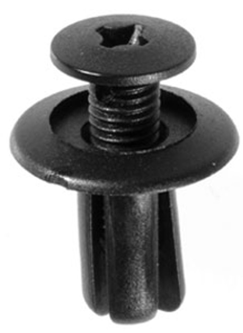 Push-Type Retainer
Head Diameter: 16mm
Stem Length: 13mm
Fits Into 7mm Hole
Subaru Baja, Impreza, Legacy & Outback 2000-On
OEM# 91085-TA030
Black Nylon
25 Per Box
Click Next Image For Clip Detail