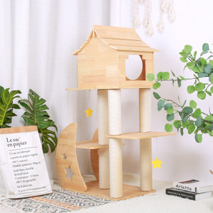 GalaxyCat Oasis - Premium Wooden Multi-Level Cat Climber with Space Capsule Cat Tower GalaxyCat Oasis - Premium Wooden Multi-Level Cat Climber with Space Capsule Cat Tower