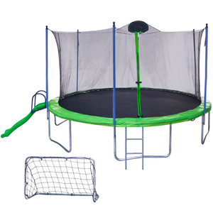 14FT Trampoline with Slide , Outdoor Trampoline for Kids and Adults with Enclosure Net and Ladder,football goal 14FT Trampoline with Slide , Outdoor Trampoline for Kids and Adults with Enclosure Net and Ladder,football goal