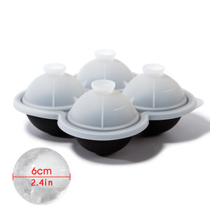 1pc Ice Cube Trays; Large Silicone Ice Cubes Mold; Ice Ball Maker; Round Ice Mold; Easy-Release; No Leakage; For Whiskey; Cocktail; Juice; Party 1pc Ice Cube Trays; Large Silicone Ice Cubes Mold; Ice Ball Maker; Round Ice Mold; Easy-Release; No Leakage; For Whiskey; Cocktail; Juice; Party