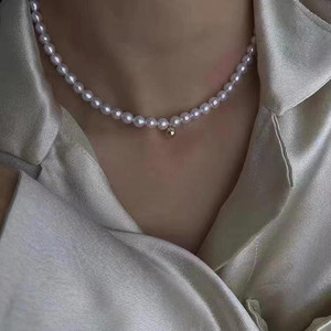 Shi Jia quality French retro fever the same pearl necklace niche light luxury collarbone chain simple versatile necklace Shi Jia quality French retro fever the same pearl necklace niche light luxury collarbone chain simple versatile necklace