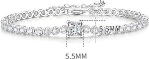 Moissanite Bracelet S925 Sterling Silver White Gold Plated Tennis Bracelets for Women Jewelry Wedding-mothers day gifts Moissanite Bracelet S925 Sterling Silver White Gold Plated Tennis Bracelets for Women Jewelry Wedding-mothers day gifts