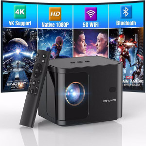 5G WiFi Mini Bluetooth Projector 4K Support, 300 ANSI HD 1080P Portable Video Projector, Electric Focus ±40° Vertical Keystone|Zoom|Timer, DBPOWER Smartphone Projector Outdoor Movie for PC/Laptop/TV 5G WiFi Mini Bluetooth Projector 4K Support, 300 ANSI HD 1080P Portable Video Projector, Electric Focus ±40° Vertical Keystone|Zoom|Timer, DBPOWER Smartphone Projector Outdoor Movie for PC/Laptop/TV
