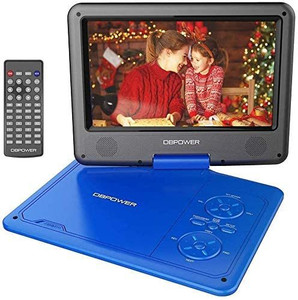 DBPOWER 11.5" Portable DVD Player, 5-Hour Built-in Rechargeable Battery, with 9" Swivel Screen, Support CD/DVD/SD Card/USB, with Remote control, 1.8M Car Charger and Power Adaptor (Blue) DBPOWER 11.5" Portable DVD Player, 5-Hour Built-in Rechargeable Battery, with 9" Swivel Screen, Support CD/DVD/SD Card/USB, with Remote control, 1.8M Car Charger and Power Adaptor (Blue)