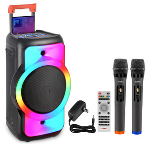 5 Core Karaoke Machine Bluetooth Portable Singing PA Speaker System w Cool DJ Light Support FM + TWS + USB + Memory Card + AUX + REC Party Speakers Includes Two Wireless Mics PLB 12X1 2MIC 5 Core Karaoke Machine Bluetooth Portable Singing PA Speaker System w Cool DJ Light Support FM + TWS + USB + Memory Card + AUX + REC Party Speakers Includes Two Wireless Mics PLB 12X1 2MIC